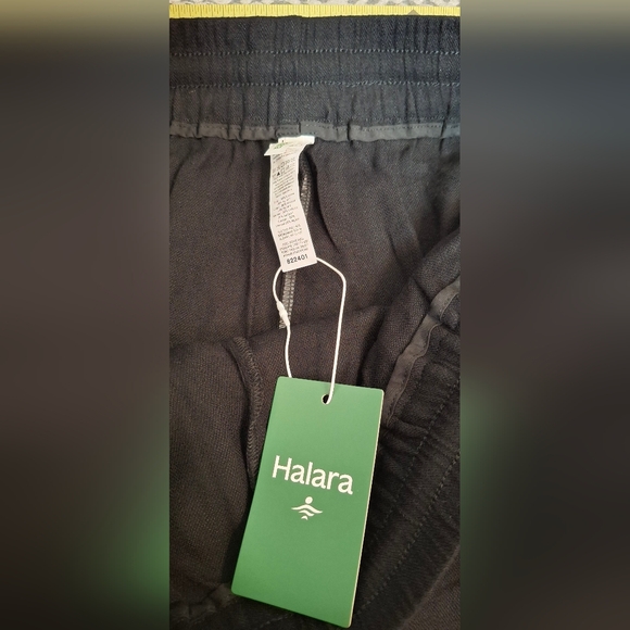 NWT Halara High Waisted Wide Leg Linen Feel Drawstring Pants Black XL Petite - Picture 11 of 14